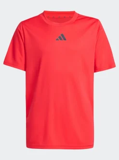 Rouge - adidas Train Essentials Ensemble T-shirt et short à 3rayures pour enfant