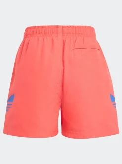 Rouge - adidas Trefoil 3-Rayures Short de bain enfant