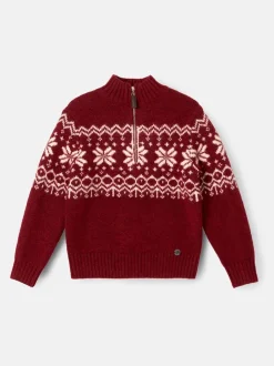 Rouge - Angel & Rocket Pull Oakley Fairisle à col zippé