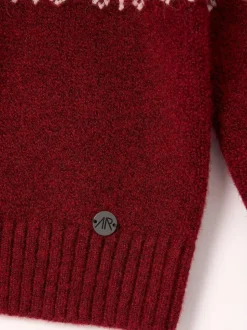 Rouge - Angel & Rocket Pull Oakley Fairisle à col zippé