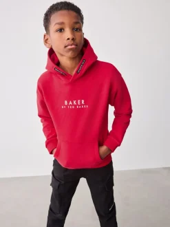Rouge - Baker by Ted Baker Sweat à capuche Overhead 100% coton