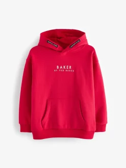 Rouge - Baker by Ted Baker Sweat à capuche Overhead 100% coton