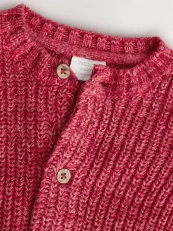 Rouge - Cardigan bébé en maille Mon premier Noël