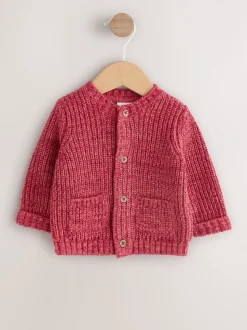 Rouge - Cardigan bébé en maille Mon premier Noël