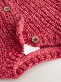 Rouge - Cardigan bébé en maille Mon premier Noël