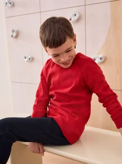 Rouge - Chandail scolaire à col roulé (3-17ans)