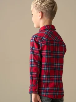 Rouge - Chemise Angel & Rocket Camden brossée avec Nœud papillon