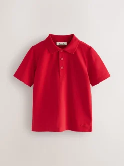Rouge - Clarks Lot de 2 polos scolaires à manches courtes
