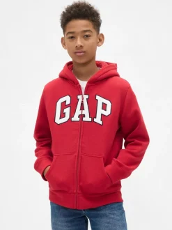 Rouge - Gap Logo Sherpa-Lined Zip Hoodie (4-13yrs)