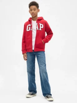 Rouge - Gap Logo Sherpa-Lined Zip Hoodie (4-13yrs)