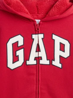 Rouge - Gap Logo Sherpa-Lined Zip Hoodie (4-13yrs)