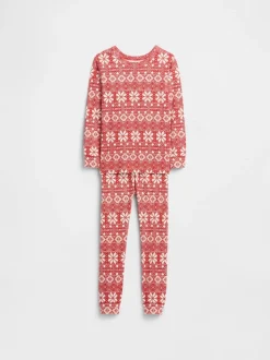 Rouge - Gap Pyjama de Noël Fair Isle assorti (6mois5ans)