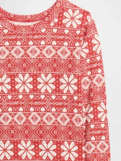 Rouge - Gap Pyjama de Noël Fair Isle assorti (6mois5ans)