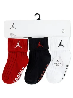 Rouge - Lot de 3 paires de chaussettes à pinces côtelées Jordan Essentials