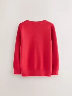 Rouge - Lot de 2 pulls Clarks unisexes en maille pour l’école