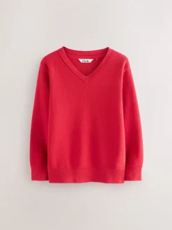 Rouge - Lot de 2 pulls Clarks unisexes en maille pour l’école