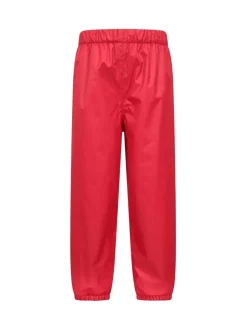 Rouge - Pantalons imperméable doublé en polaire Mountain Warehouse pour enfants