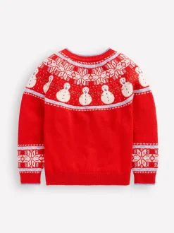 Rouge - Pull de Noël Boden Fair Isle