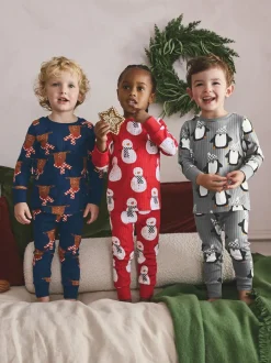 Rouge - Pyjama Snuggle de Noël, lot de 3 (9mois-10ans)
