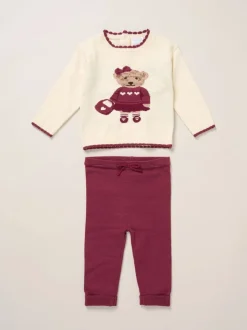 Rouge - Rock-A-Bye Baby Boutique True Knit Cowboy Bear Pull et Pantalons Marron Ensemble