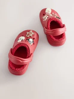 Rouge - Sabots chaussons doublés chauds de Noël