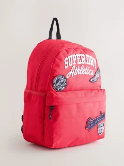Rouge - Sac à dos Superdry Back to School brodé à logo universitaire