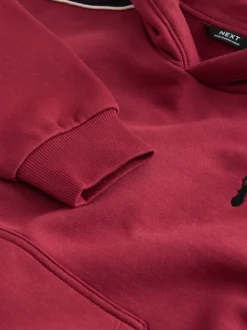 Rouge - Sweat à capuche color block (3-16 ans)