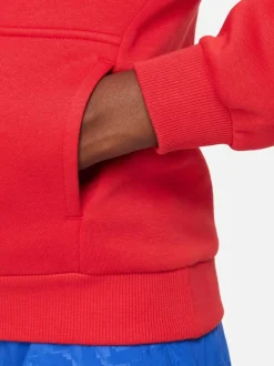 Rouge - Sweat à capuche Nike Club en polaire à enfiler