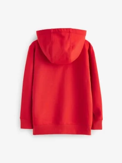 Rouge - Sweat à capuche zippé (3-16ans)