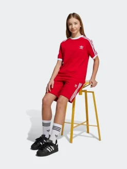 Rouge - T-shirt Adidas Original Adicolor 3-Rayures enfant
