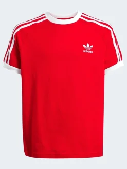 Rouge - T-shirt Adidas Original Adicolor 3-Rayures enfant