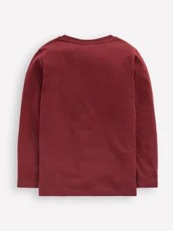 Rouge - T-shirt Boden à manches surpiquées