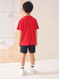 Rouge - T-shirt de sport (3-16ans)