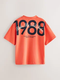 Rouge - T-shirt graphique oversize Baker by Ted Baker