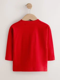 Rouge - T-shirt Marvel à manches longues (6mois-8ans)