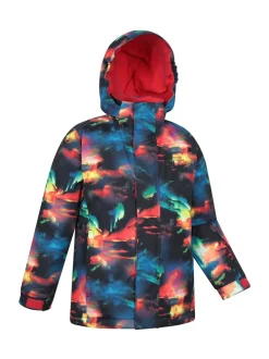 Rouge - Veste de ski Mountain Warehouse Mogal imprimée en polaire doublée