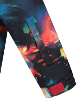 Rouge - Veste de ski Mountain Warehouse Mogal imprimée en polaire doublée