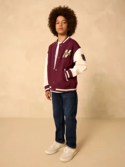 Rouge baie - Veste bomber imprimée graphique (3-16ans)