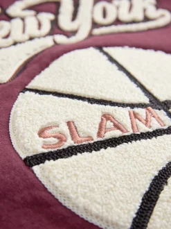 Rouge baie - Veste bomber imprimée graphique (3-16ans)