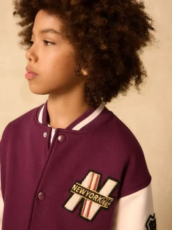 Rouge baie - Veste bomber imprimée graphique (3-16ans)