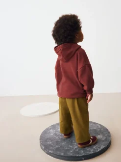 Rouge bordeaux - Sweat à capuche imprimé à manches longues (3mois-7ans)