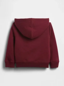 Rouge bordeaux - Sweat-shirt à capuche zippé en sherpa moelleux avec Gap logo (6mois5ans)