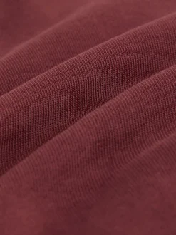 Rouge bordeaux - T-shirt épais décontracté à manches longues (3-16ans)