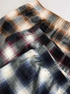 Rouge bordeaux/marron - Lot de 3 pyjamas tissés à carreaux (3-16ans)