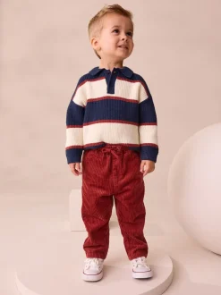 Rouge foncé - Pantalon en velours côtelé (3mths-7yrs)