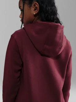 Rouge foncé de l'équipe - Sweat à capuche Nike Club en polaire à enfiler