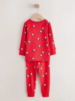 Rouge foncé/bleu motif véhicule d'urgence - Lot de 3 pyjamas Snuggle courts (9mois-10ans)