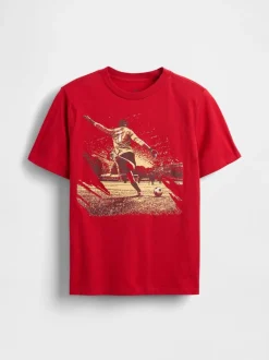 Rouge Football - T-shirt Gap graphique à manches courtes (4-13ans)