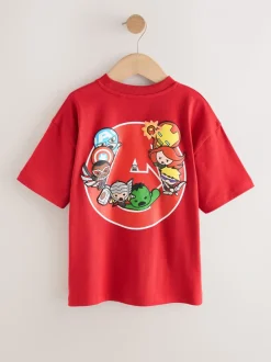 Rouge imprimé dans le dos - Marvel Avengers T-shirt Manches courtes (3-16ans)