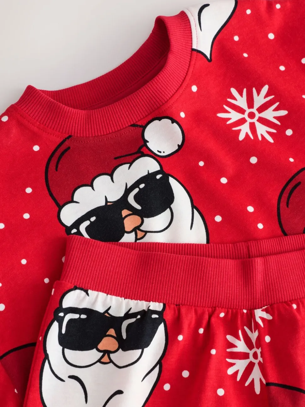 Rouge père Noël - Pyjama de Noël à jogging simple (3-16ans)